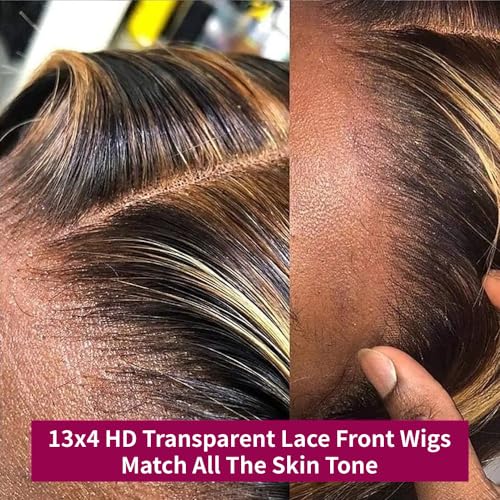 28 Inch Honey Blonde Ombre Water Wave Lace Front Wig for Natural Look - Image 3