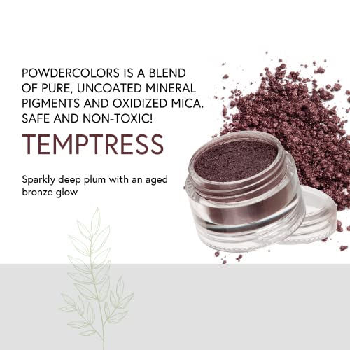 Honeybee Gardens PowderColors, Clean Mineral Eye Shadow in Temptress, Sparkly Deep Plum, Versatile, Portable, & Skin-Friendly, 2g - Image 2