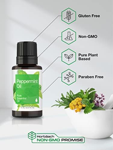 Horbäach Pure Peppermint Essential Oil 15mL for Soothing Aromatherapy and Relaxing Baths - Image 4
