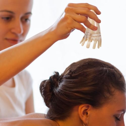 Gentle Horn Scalp Massager Comb with Wide Teeth for Neck and Head Relaxation Treatment - Image 9