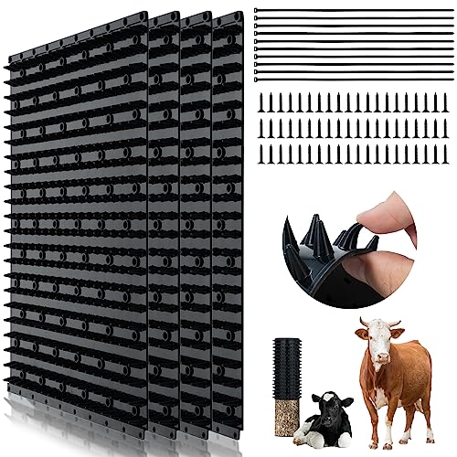 Horse Scratcher Animal Scratchers Cow Brush Full Silicone Massage Brush Kit Soft and Firm Itch Relief Goat Brush 4Pcs Horse Cattle Scratcher