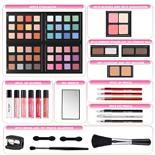 Hot Sugar Makeup Kit for Teenager Girls 10-12, All in One Beginner Makeup Kit for Women Full Kit, Teen makeup kit Cosmetic Gift Set on Birthday Christmas (MINT DAISY) - Image 3