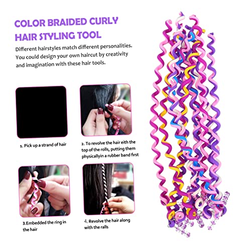 Housoutil 12 Piece Purple Hair Braider Clips for Kids Styling and DIY Projects - Image 2