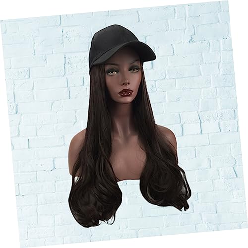 Housoutil 2pcs Beanie Hat Wig Woman Wig Long Curly Hair Wig Long Wig Cap Hairstyles Hair Extension with Hat Curly Closure Wig Human Hair Gabor Wigs for Women Hats Baseball Cap Curls Women's - Image 8