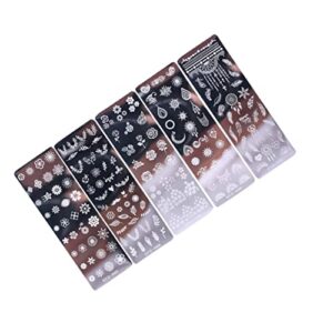 Housoutil 5-Piece Floral Gel Nail Art Decoration Set for Manicure and Crafting