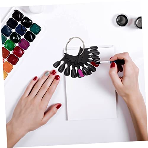 Housoutil 5pcs Nail Contrast Color Card Nail Polish Color Chart Nail Display Practice Cards Nails Art Supplies Nail Color Contrast Tools Graphics Card Manicure Stainless Steel - Image 6