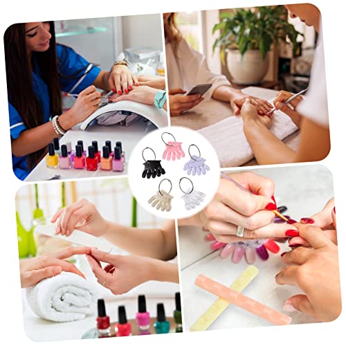Housoutil 5pcs Nail Contrast Color Card Nail Polish Color Chart Nail Display Practice Cards Nails Art Supplies Nail Color Contrast Tools Graphics Card Manicure Stainless Steel - Image 4