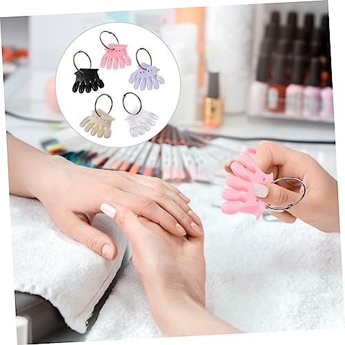 Housoutil 5pcs Nail Contrast Color Card Nail Polish Color Chart Nail Display Practice Cards Nails Art Supplies Nail Color Contrast Tools Graphics Card Manicure Stainless Steel - Image 9