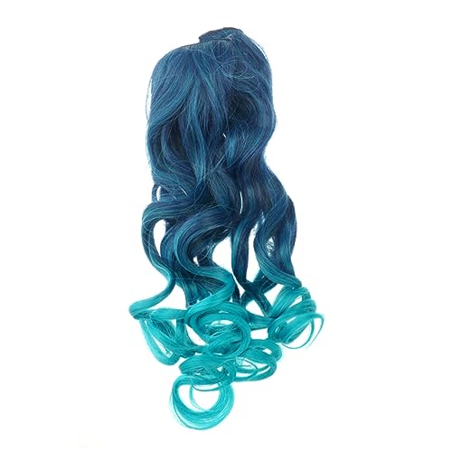 Housoutil Colored Wigs Built-in Hair Clips Hair Clips for Kids Hair Clips Colorful Wavy Wigs Synthetic Hairpiece Wig for Kids Straight Human Hair Wig Colorful Wigs Hair Extensions Curly