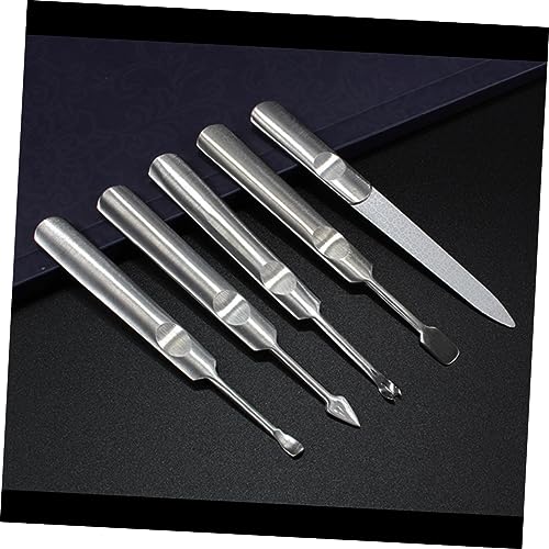Housoutil Dead Skin Shovel Dead Skin Fork Removal Fork Manicure Cuticle Under Nail Cleaner Tool Gel Nail Polish Remover Nail Stamping Tool Nail Art Tools Trimmer Dead Skin Remover Edge Care - Image 3