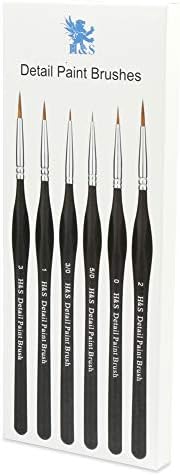 H&S 6-Piece Fine Detail Paint Brush Set for Oil, Acrylic, Watercolor - New - Image 5
