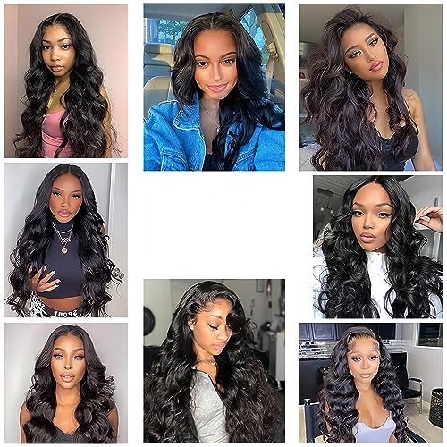 Hswpawk 12A Human Hair Bundles Body Wave 18 Inch One Bundle 100% Unprocessed Brazilian Virgin Body Wave Bundles Human Hair Natural Black Color Body Wave Bundle Human Hair Weft - Image 8
