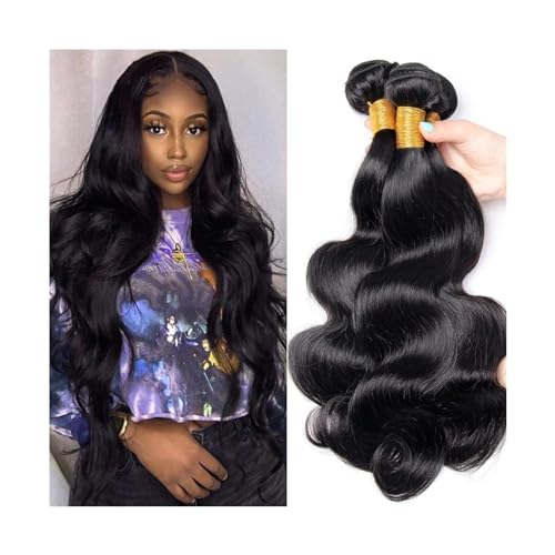 Human Hair Bundles 8-40 Inch Human Hair Bundles Body Wave Human Hair Double Weave Weft Bundles 1/3/4 Pcs Unprocessed Indian Virgin Human Hair Extentions Nature Color hair bundle/Hair Extensions (Size