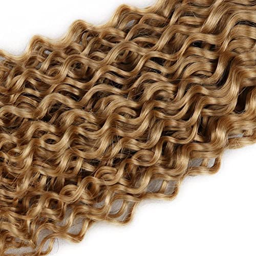 Human Hair Color 27 Curly Hair Bundles Human Hair 24 26 28 Inch Unprocessed Brazilian Virgin Hair 8A Grade Honey Blonde Kinky Curly Human Hair Bundles Double Weft Weave Extensions Hair - Image 6