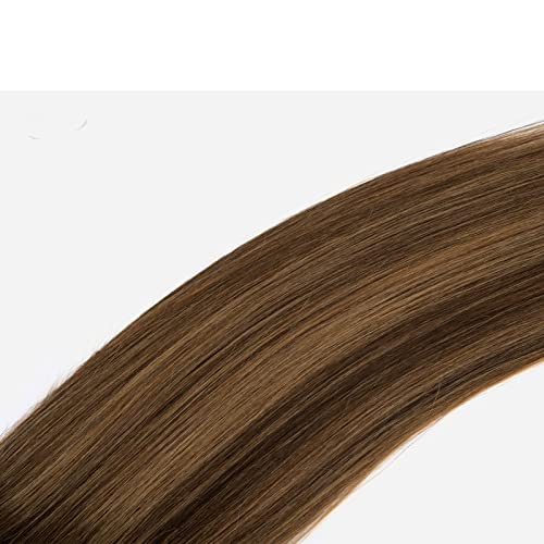 Balayage Chocolate Brown to Caramel Blonde 22 Inch Straight Remy Human Hair Extensions 120g 7 Piece Clip-in - Image 7