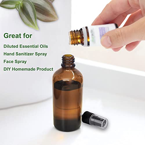Hydior 4oz Amber Glass Spray Bottle for Essential Oil, Empty Fine Mist Spray Bottle, 6 Pack - Image 6