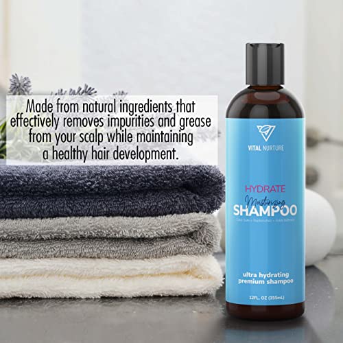 Hydrate Moisturizing Shampoo - With Aloe Vera For Dry Hair - With Olive and Argan Oil to Add Moisture and Shine - Sulfate, Paraben, and Phthalate Free Shampoo - Image 5