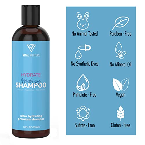 Hydrate Moisturizing Shampoo - With Aloe Vera For Dry Hair - With Olive and Argan Oil to Add Moisture and Shine - Sulfate, Paraben, and Phthalate Free Shampoo - Image 6