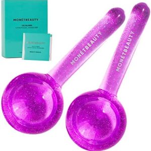 Ice Globes for Facials, Freezer Safe and Highly Effective Facial Globes for Daily Beauty Routines, Tighten Skin, Reduce Puffiness and Headaches and Enhance Circulation (Purple)