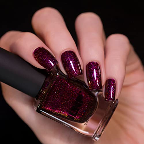 ILNP Dakota Blackened Berry Shimmer Nail Polish 15ml for Stunning Nail Art - Image 3