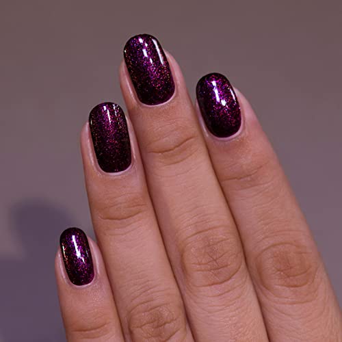 ILNP Dakota Blackened Berry Shimmer Nail Polish 15ml for Stunning Nail Art - Image 5