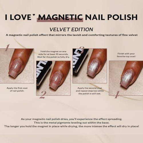ILNP Pink Suede - Delicate Pink Magnetic Holographic Nail Polish - Image 7