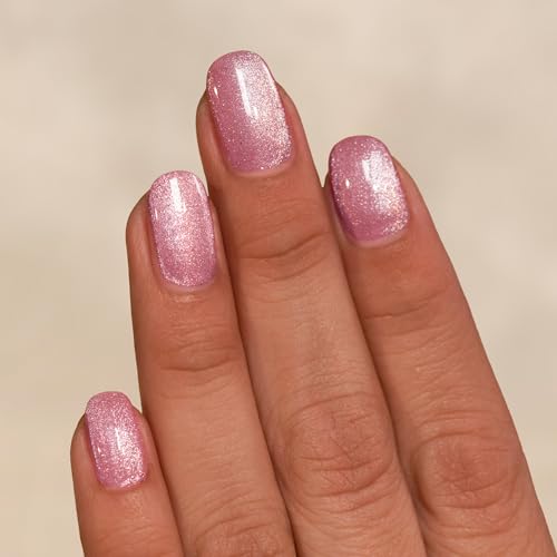 ILNP Pink Suede - Delicate Pink Magnetic Holographic Nail Polish - Image 5