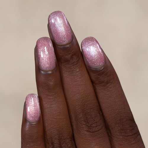 ILNP Pink Suede - Delicate Pink Magnetic Holographic Nail Polish - Image 4