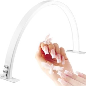 IMENE 29-Inch Half Moon LED Nail Desk Lamp with Adjustable Brightness and Flexible Arm