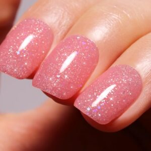 Imtiti 15ml Shimmer Pink Gel Nail Polish for DIY French Manicure and Nail Art