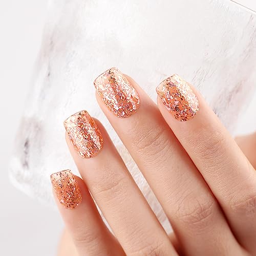 Imtiti Gel Nail Polish, 1Pcs 0.5 fl oz Clear Nude Glitter Nail Polish Soak Off UV LED Nail Gel Polish Nail Art Starter Manicure Salon DIY at Home - Image 4