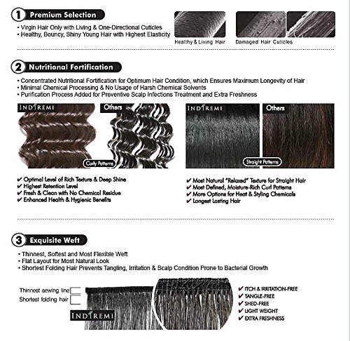 Indi Remi 20-Inch Ocean Wave Hair Extensions Natural Look Soft Feel - Image 2