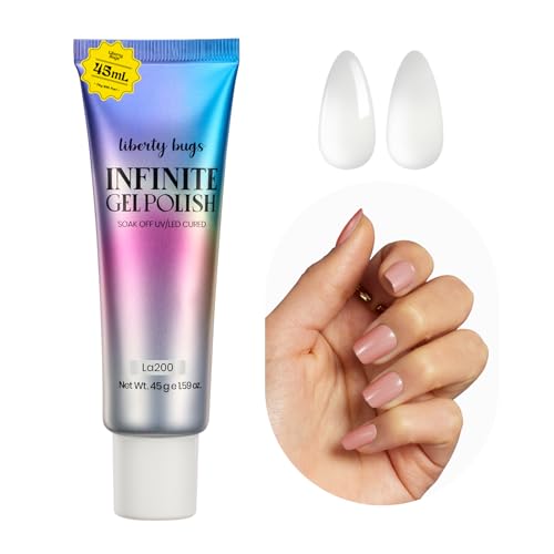 Infinite Gel Polish,Mix Transparent Gel Nail Polish for Creating Nude Jelly Nail Polish Gel,45ml,UV Led Nail Lamp Cured,Multifunctional Custom Color,Easy-Blend Nail Art Gel Paint,DIY Nail Kit,Soak off