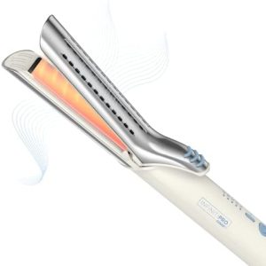 INFINITIPRO BY CONAIR 2-in-1 Cool Air Curling Iron and Flat Iron Luxe, Protects Against Damage and Locks in Style for Effortless Long Lasting Curls, Waves & Straight Looks with One Tool