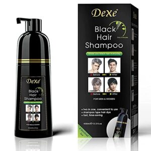 Ammonia-Free Instant Black Hair Shampoo Botanical Formula 30-Day Unisex Color 100% White Coverage
