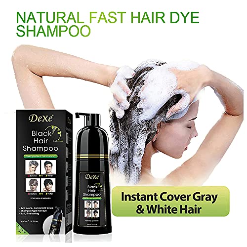 Ammonia-Free Instant Black Hair Shampoo Botanical Formula 30-Day Unisex Color 100% White Coverage - Image 6