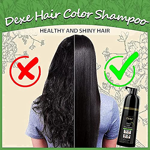 Ammonia-Free Instant Black Hair Shampoo Botanical Formula 30-Day Unisex Color 100% White Coverage - Image 8