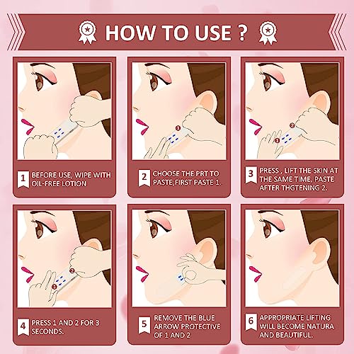 Instant Face Lift Tape Invisible,Face LiftingTape for Wrinkles,Face Sticker, Face Tape Lifting Invisible for Waterproof Makeup Tool Instant Face Eye Neck Tape Double Chin Lift Tape 40PCS - Image 5