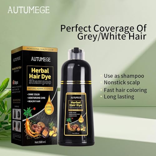 Herbal Instant Brown Hair Color Shampoo for Men and Women 3-in-1 Formula - Image 2