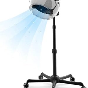 Ionic Hooded Hair Dryer 1875W Professional Height Adjustable Portable Salon Bonnet with 3 Temperature Settings