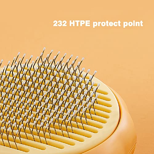 iZiv Cat Brush with Release Button, Pet Grooming Brushes for indoor Cats Shedding, pet comb for Long or Short Haired Cats, pumpkin cat hairbrush for Kitten Cats Dogs Rabbits Massage Removes Loose Fur - Image 4