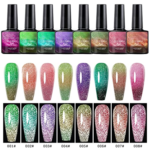 Jelly Gel Polish Nail Polish, Glitter Gel Polish Nude Gel Polish Gradient Color Chip-Resistant Quick Drying and Long-lasting Salon Manicure 0.26Fl OZ Nail Art Gel Nail Kit Prime of Day - Image 6
