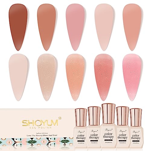 Jelly Nude Gel Nail Polish Set 10Pcs 7ml Semi-Transparent Neutral Colors for Home DIY Application - Image 7