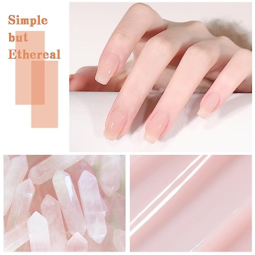 Jelly Nude Gel Nail Polish Set 10Pcs 7ml Semi-Transparent Neutral Colors for Home DIY Application - Image 3
