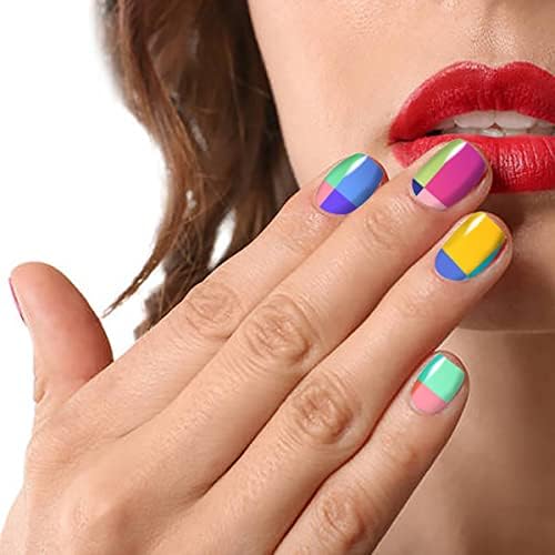 JERCLITY 20 Sheets Gradient Aurora Self-Adhesive Nail Wraps with File for Women and Kids - Image 4
