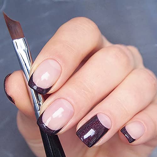 JERCLITY 7pcs Ombre Nail Brushes Set Nail Art Liner Brushes UV Gel Painting Acrylic Nail Brush Double Ended Sponge Nail Brush Nail Gradient Brush French Tip Nail Brushes for Nail Art Kit - Image 4