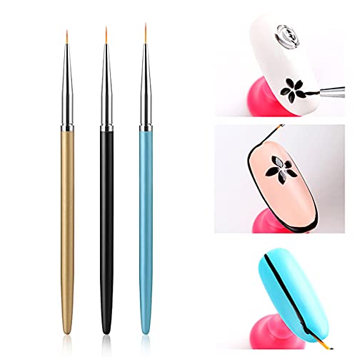 JERCLITY 7pcs Ombre Nail Brushes Set Nail Art Liner Brushes UV Gel Painting Acrylic Nail Brush Double Ended Sponge Nail Brush Nail Gradient Brush French Tip Nail Brushes for Nail Art Kit - Image 8