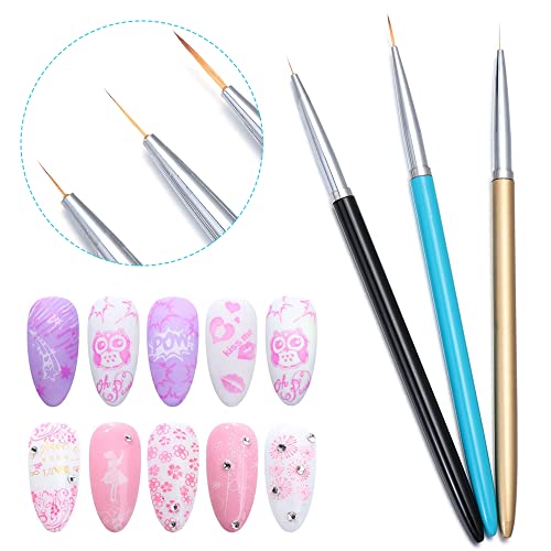 JERCLITY 7pcs Ombre Nail Brushes Set Nail Art Liner Brushes UV Gel Painting Acrylic Nail Brush Double Ended Sponge Nail Brush Nail Gradient Brush French Tip Nail Brushes for Nail Art Kit - Image 2
