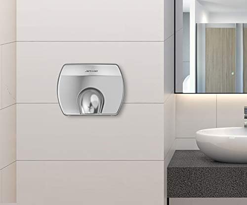 JETWELL Elegent Compact Hand Dryer For Bathrooms Commercial- High Speed Automatic Hard Wired Friendly Stainless Steel Hand Dryer- Warm Wind Hand Blower - Image 7