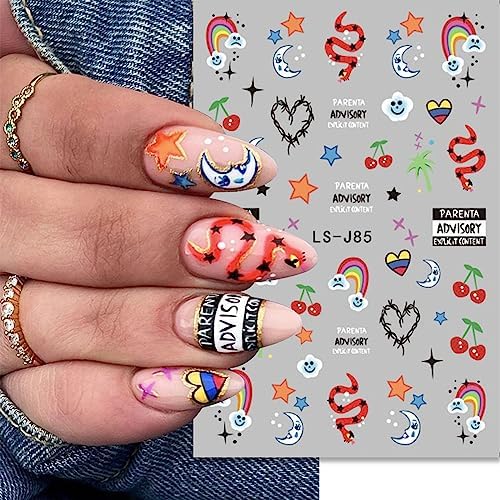 JMEOWIO 9 Sheets Halloween Nail Art Stickers Decals Self-Adhesive Pegatinas Uñas Horror Ghost Witchy Spider Web Bat Cat Pumpkin Spook Nail Supplies Nail Art Design Decoration Accessories - Image 8